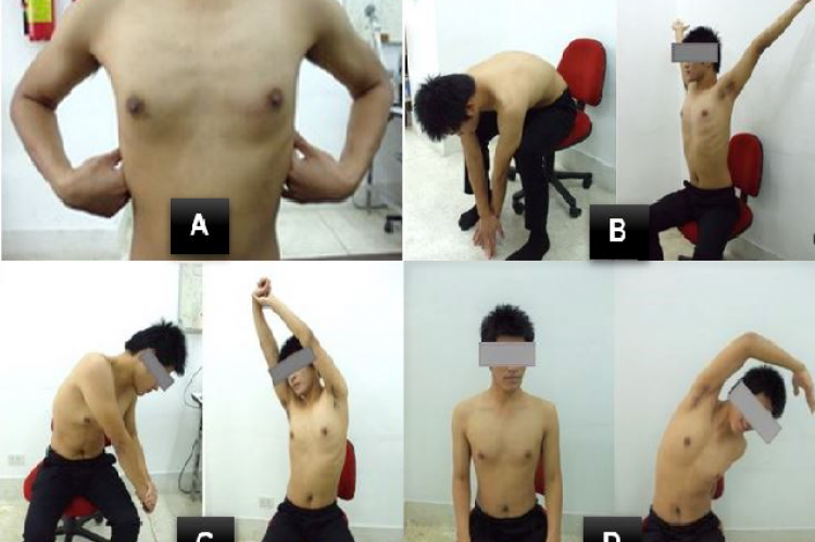 Chest mobilization techniques; lower costal deep breathing