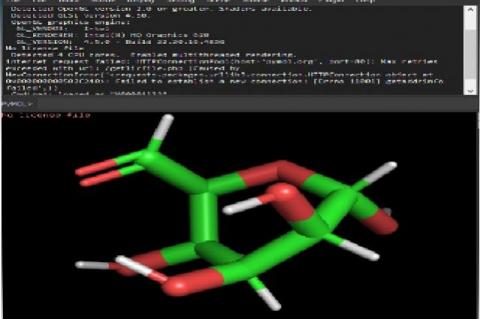 Three-dimensional structure of D-glucose (M00001122) from HerbalDB