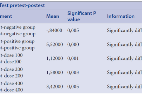 Test Results T-Test pretest-postest.